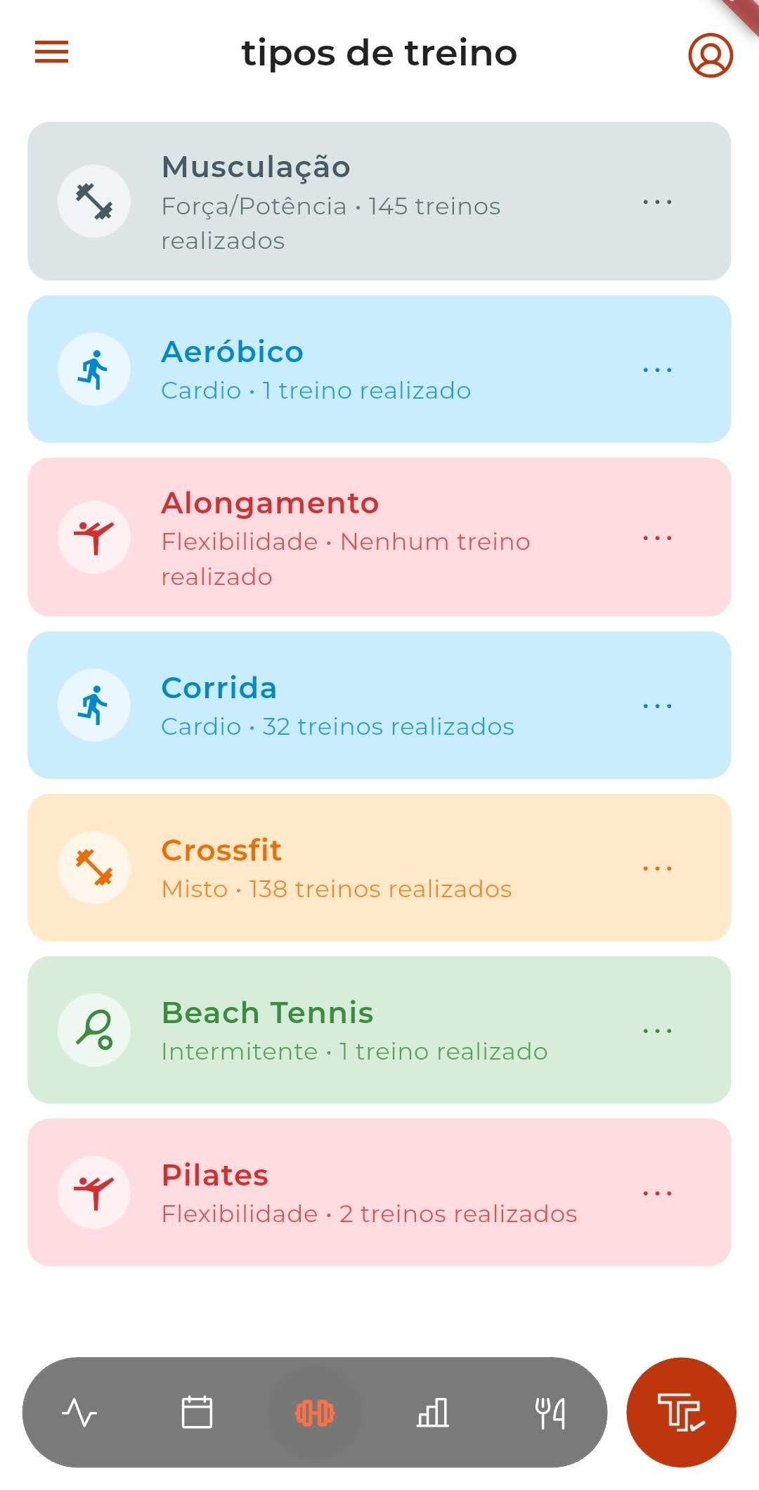 Tipos de treino